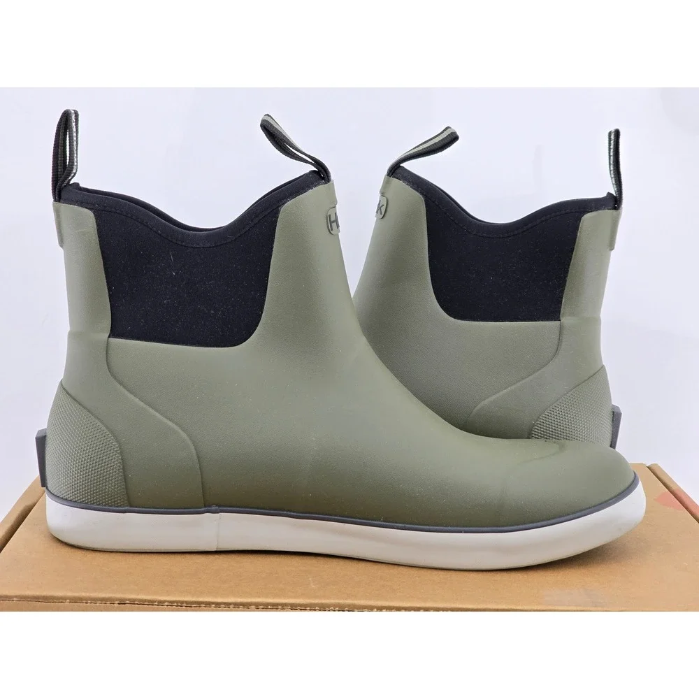 Huk Rogue Wave Fishing Boots Mens Size 13 Green Waterproof Rubber - Excellent